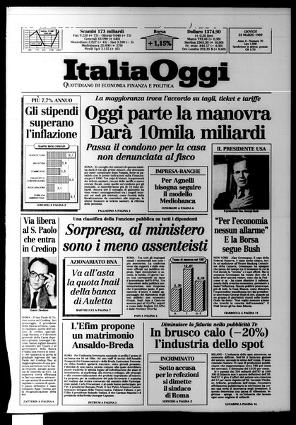 Italia oggi : quotidiano di economia finanza e politica